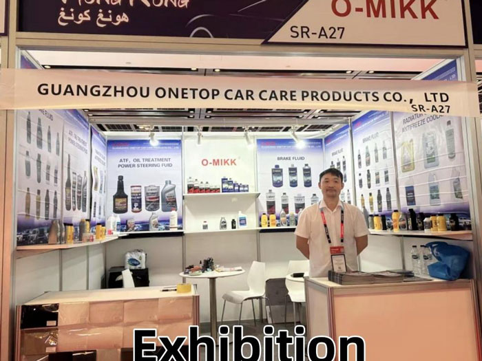O-MIKK showcases Brake Fluid, Antifreeze Coolant, Lubricating Oil and other products at the Dubai exhibition